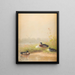 Enten am Flussufer - Fritz Lange — gerahmtes Bild an der Wand