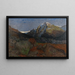 Gipfel des Berges im Engadin - Fritz Overbeck — gerahmtes Bild an der Wand