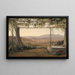 Fontaine und Pergola in Italien - Fritz Petzholdt — gerahmtes Bild an der Wand