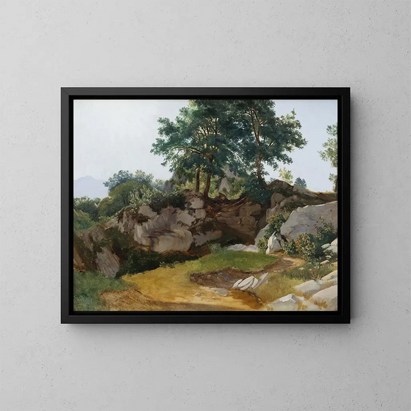 Italienische Berglandschaft Gemälde - Fritz Petzholdt — gerahmtes Bild an der Wand