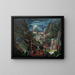 Kubistisch-futuristisches Landschaftsgemälde - Fritz Stuckenberg — gerahmtes Bild an der Wand