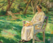 Sommernachmittags-Gemälde, Marie im Garten - Fritz Syberg — Ansicht des Kunstwerks
