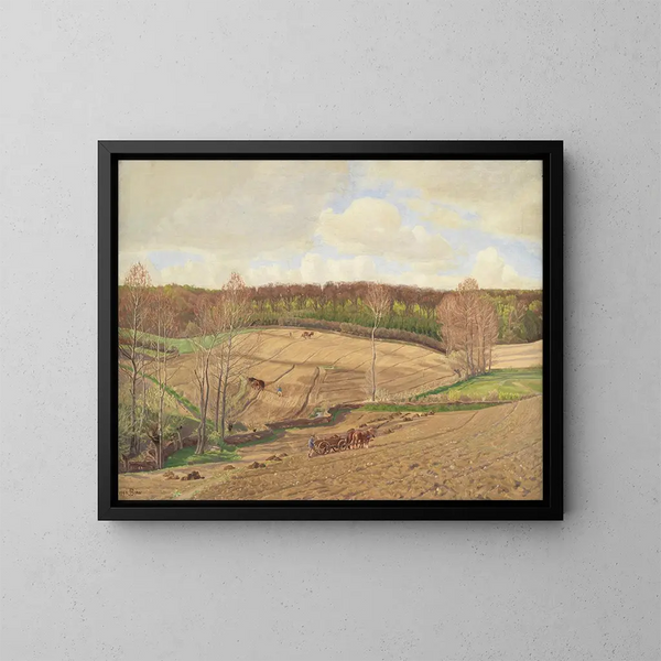An der Morgendämmerung der Zeiten - Fritz Syberg — gerahmtes Bild an der Wand