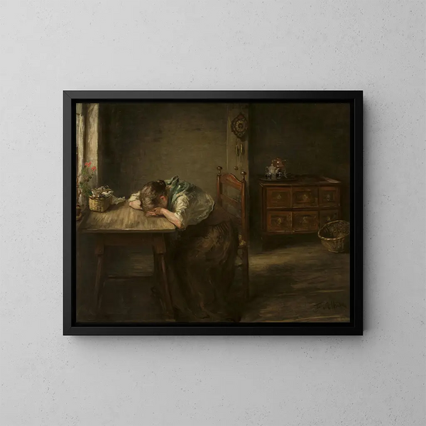 Abandoned - Fritz von Uhde — gerahmtes Bild an der Wand