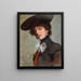 Dame im Hut - G. Somogyi — gerahmtes Bild an der Wand