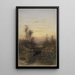 Sonnenuntergang in einer orientalischen Landschaft - Gabriel Hippolyte Lebas — gerahmtes Bild an der Wand