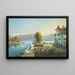 Aussicht auf den Thunersee mit den Berner Alpen und der Schadau-Burg - Gabriel Lory der Jüngere — gerahmtes Bild an der Wand
