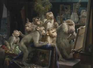 Gabriel von Max - Der Atelierbesuch.webp