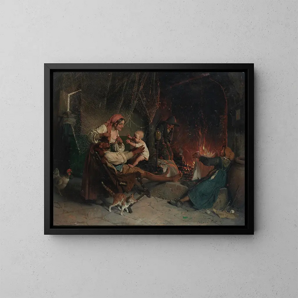 Unwiderstehliche Kraft - Gaetano Chierici — gerahmtes Bild an der Wand