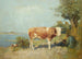 Landschaft mit einer Kuh und einem Hirten, der sich ausruht - Gari Melchers — Ansicht des Kunstwerks