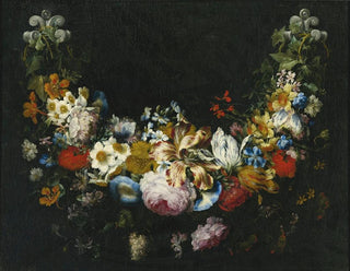 Gaspar Peeter Verbruggen the Elder - A Swag of Flowers.webp