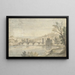 Ansicht des Ponte Molle in Rom - Gaspar Van Wittel — gerahmtes Bild an der Wand