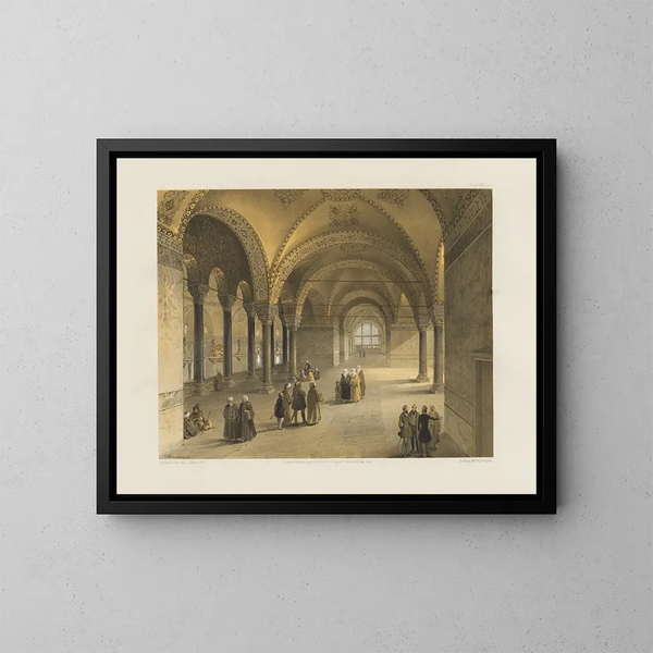 Sainte Sophie in Konstantinopel, kürzlich auf Befehl Seiner Majestät Sultan Abdul-Medjid restauriert Nr. 13 - Gaspare Fossati — gerahmtes Bild an der Wand