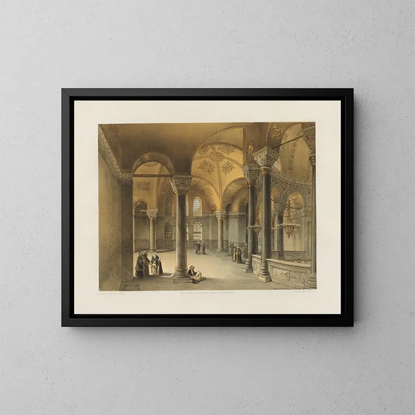 Sainte Sophie in Konstantinopel kürzlich restauriert im Auftrag Seiner Majestät Sultan Abdul Medjid Nr. 14 - Gaspare Fossati — gerahmtes Bild an der Wand