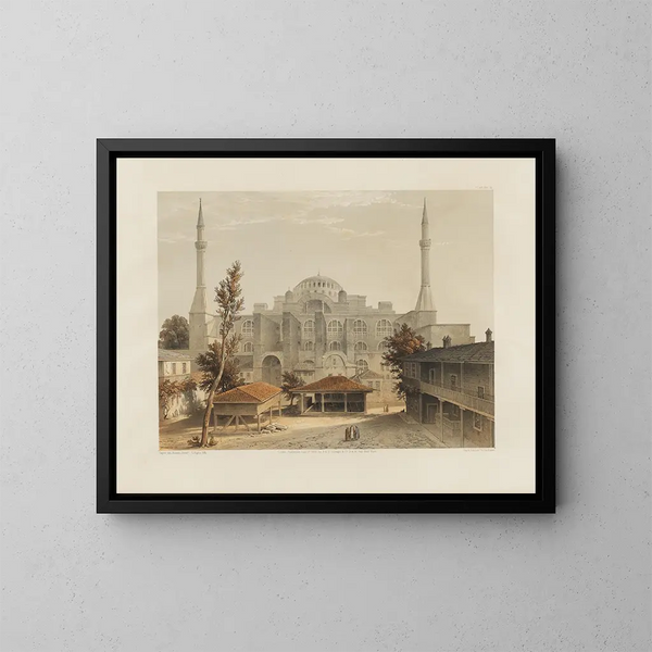 Sainte Sophie in Konstantinopel kürzlich restauriert auf Befehl Seiner Majestät des Sultans Abdul Medjid Nr. 16 - Gaspare Fossati — gerahmtes Bild an der Wand