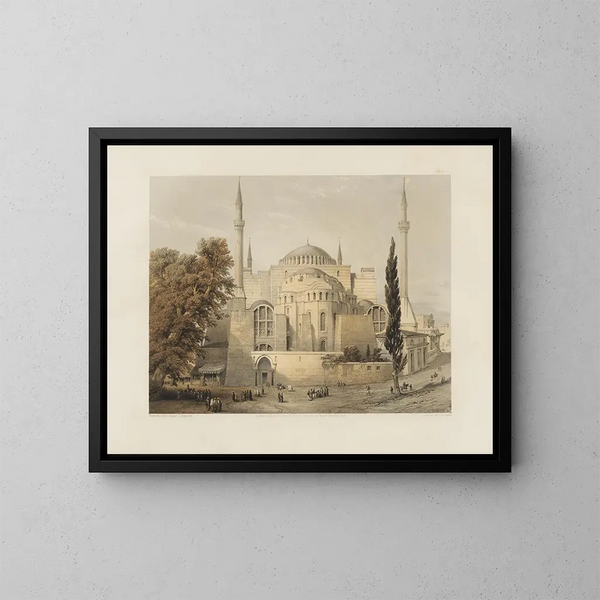 Sainte Sophie in Konstantinopel, kürzlich auf Befehl Seiner Majestät des Sultans Abdul Medjid restauriert Nr. 18 - Gaspare Fossati — gerahmtes Bild an der Wand