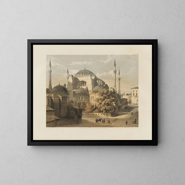 Sainte Sophie in Konstantinopel kürzlich restauriert auf Befehl Seiner Majestät des Sultans Abdul Medjid Nr. 19 - Gaspare Fossati — gerahmtes Bild an der Wand