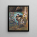 Nymphen des Meeres in einer Höhle - Gaston Bussière — gerahmtes Bild an der Wand