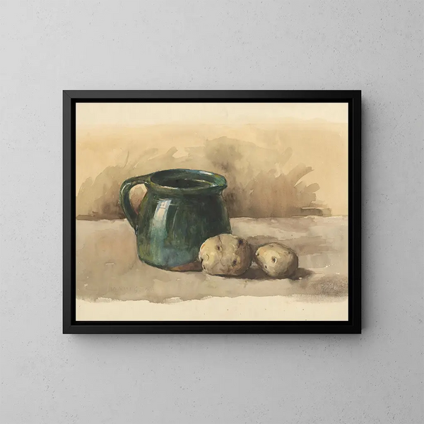 Ztiie so zemiakmi - Gejza Kukán — gerahmtes Bild an der Wand