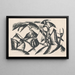 Dedina - Gejza Schiller — gerahmtes Bild an der Wand