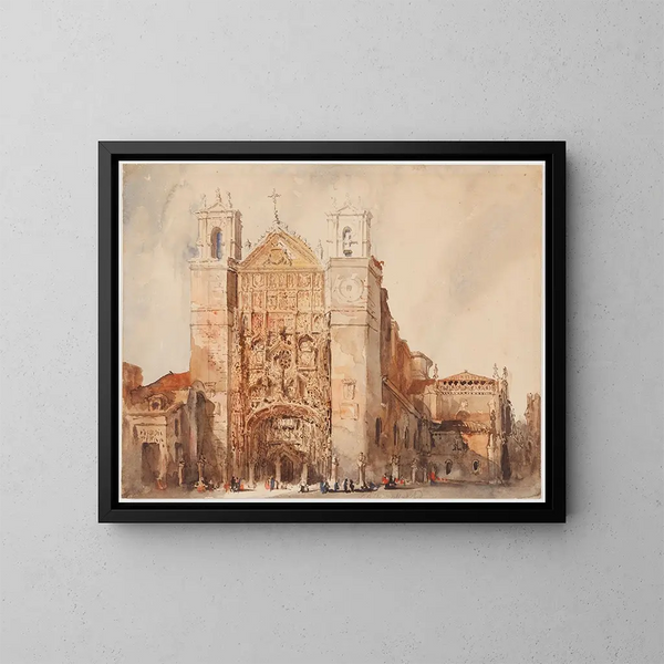 Kirche von Saint-Paul in Valladolid - Genaro Pérez Villaamil — gerahmtes Bild an der Wand