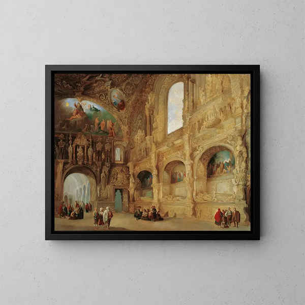 Die Kapelle Benavente in Medina de Rioseco - Genaro Pérez Villaamil — gerahmtes Bild an der Wand
