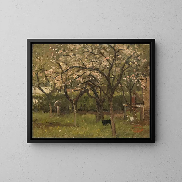 Baum in Blüte in einem Obstgarten - Geo Poggenbeek — gerahmtes Bild an der Wand