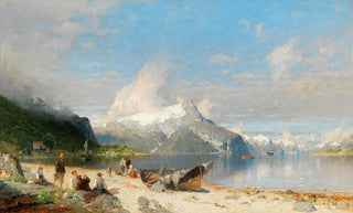 Georg Anton Rasmussen - A summer day by the fjord.webp