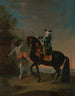 L'impératrice Elisabeth von Russland 1709-1762 auf einem Pferd begleitet von einem Page - Georg Christoph Grooth — Ansicht des Kunstwerks