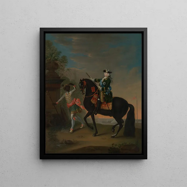 Georg Christoph Grooth - The Empress Elizabeth of Russia 17091762 on Horseback Attended by a Page.webp
