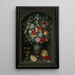 Stillleben mit Blumen in einer Nische - Georg Flegel — gerahmtes Bild an der Wand
