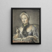 Die Frau des Künstlers mit einem Buch - Georg Friedrich Schmidt — gerahmtes Bild an der Wand