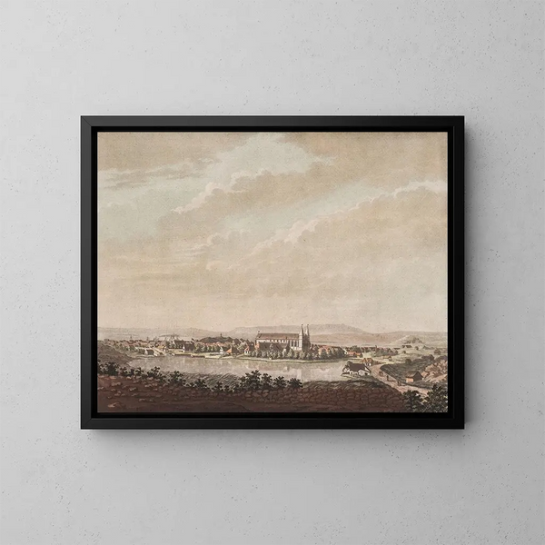 Ansicht der Stadt Stavanger in Norwegen - Georg Haas — gerahmtes Bild an der Wand