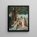 Hagen und die drei Mädchen am Rhein - Georg Kugler — gerahmtes Bild an der Wand