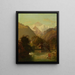 Die Aussicht auf die Jungfrau bei Interlaken - Georg Rudolf König — gerahmtes Bild an der Wand