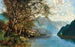 Lac Millstättersee avec des lavandières - Georg Schnreither — Ansicht des Kunstwerks