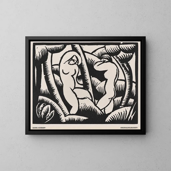 Nu IX - Georg Schrimpf — gerahmtes Bild an der Wand
