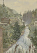 Ruisseau alpin avec maisons - Georg von Krieg — Ansicht des Kunstwerks