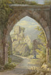 Arc gothique avec vue sur un château - Georg von Krieg — Ansicht des Kunstwerks