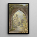 Arc gothique avec vue sur un château - Georg von Krieg — gerahmtes Bild an der Wand