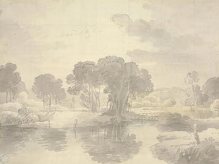 George Bulteel Fisher - River Landscape  On the Thames.webp