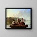 Die Bootsmänner am Missouri - George Caleb Bingham — gerahmtes Bild an der Wand