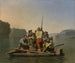 Ein gestrandetes Dampfschiff, unterstützt von einem Leichter - George Caleb Bingham — Ansicht des Kunstwerks