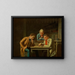 Die Dame-Spiele - George Caleb Bingham — gerahmtes Bild an der Wand