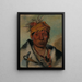 Ah-Yaw-Ne-Tak-Or-Ron ein Krieger - George Catlin — gerahmtes Bild an der Wand