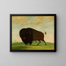 Bison weidend auf der Wiese - George Catlin — gerahmtes Bild an der Wand