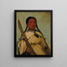 Chin-Cha-Pee Gemälde, die kriechende Feuerschlange, den eiförmigen Kopf der Taubenfrau - George Catlin — gerahmtes Bild an der Wand