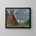 Lodge comanche des peaux de buffle - George Catlin — gerahmtes Bild an der Wand