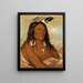 E-Shah-K-Nee Arc und Köcher Erster Häuptling des Stammes - George Catlin — gerahmtes Bild an der Wand