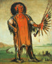 Ha-Na-T-Nu-Mak Wolf Chief Chef de la tribu - George Catlin — Ansicht des Kunstwerks